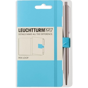 image:imageLEUCHTTURM1917 Self Adhesive Pen Loop Elastic Pen Holder Pacific GreenIce Blue