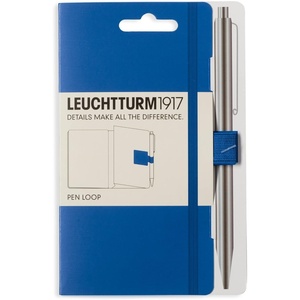 image:imageLEUCHTTURM1917 Self Adhesive Pen Loop Elastic Pen Holder Pacific GreenRoyal Blue