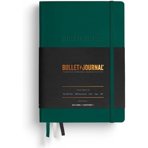 image:imageLEUCHTTURM1917 The Official Bullet Journal Edition 2  Notebook Built for BuJo Medium A5 204 Pages of 120gsm Paper with Bujo Pocket Guide Turquoise25Green23