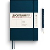 image:imageLEUCHTTURM1917  Notebook Softcover Medium A5123 Numbered Pages for Writing and Journaling  Thinking Ahead Plain Paper Spice BrownDeep Sea