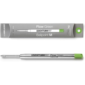 image:imageLEUCHTTURM1917  Ballpoint Pen Parker Style Refills for Drehgriffel Nr 1  Document Proof ISO 157272 2 Pack Fine Point Royal BlueGreen