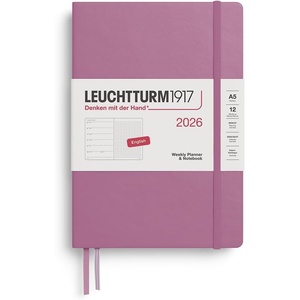 image:imageLEUCHTTURM1917  Weekly Planner amp Notebook 2026 Hardcover Medium A5 Dotted Dusty Rose Jan 1  Dec 31 2026Dusty Rose