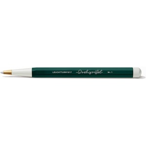 image:imageLEUCHTTURM1917 372218 Twist Pen No 1 Brass Aluminum Gel Pen with Black Ink Design AwardWinning Deep SeaForest Green